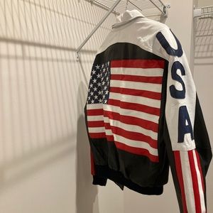 USA Leather Bomber Jacket